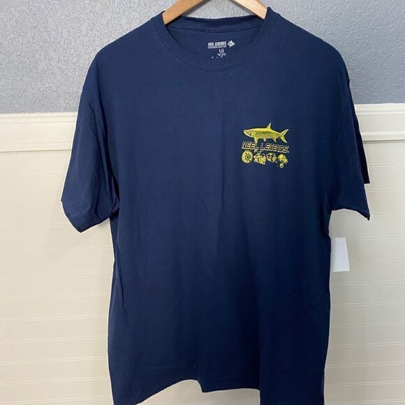 Reel Legends Flat Water Titan Navy Blue T-Shirt - Picture 3 of 7